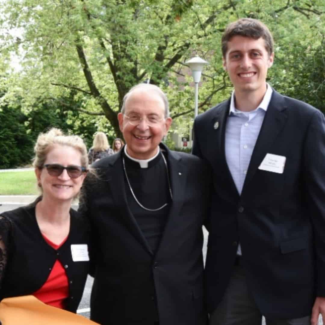 Dr. Amanda Thomas, Archbishop Lori and Tommy Moyer